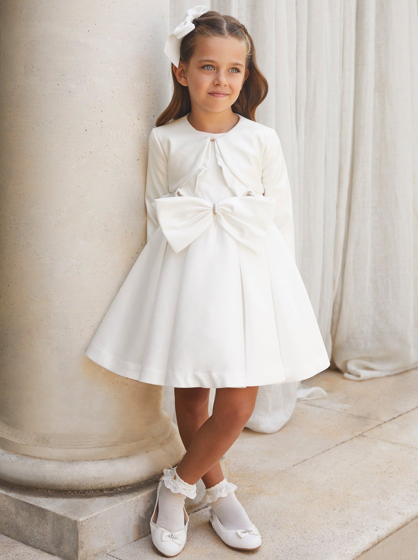 Abel & Lula White Satin Dress - NorthGirls