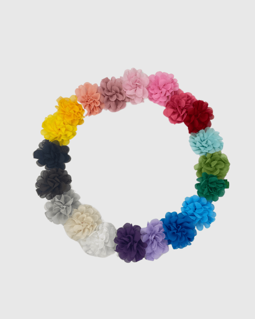 Chiffon Flower Hair Clips_ CF - CLIP - NorthGirls