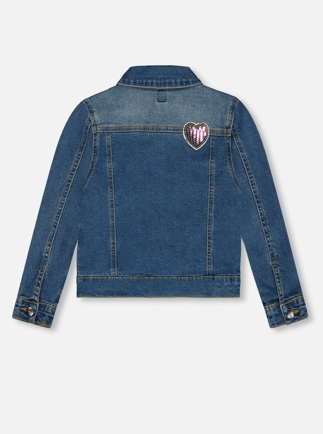 Girls Denim Jacket With Embroidery Patches - NorthGirls