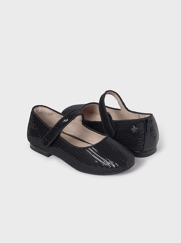 Girls Sequins Mary Jane Ballet Flats - NorthGirls