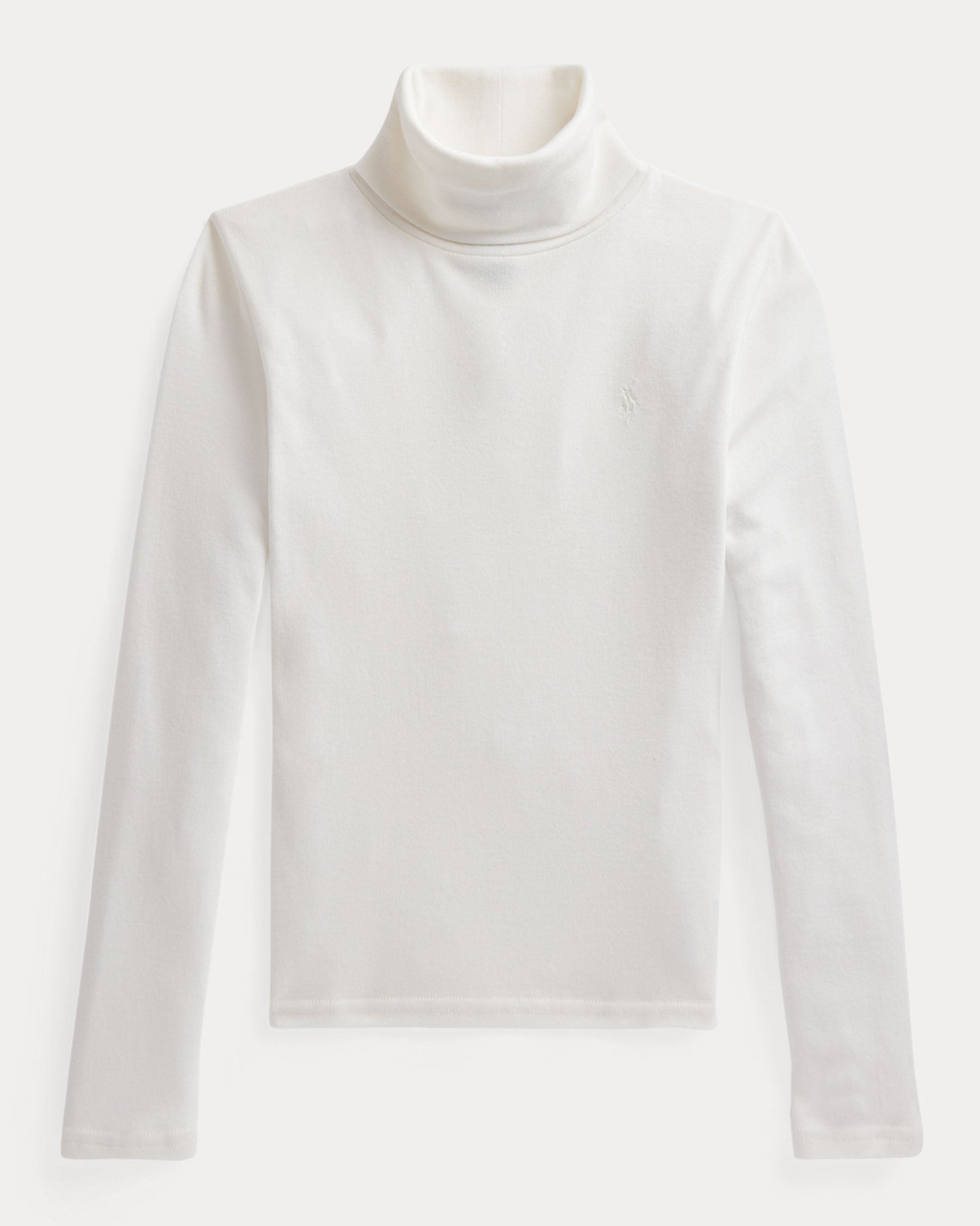 Ralph Lauren Girls Ribbed Cotton-Blend Turtleneck