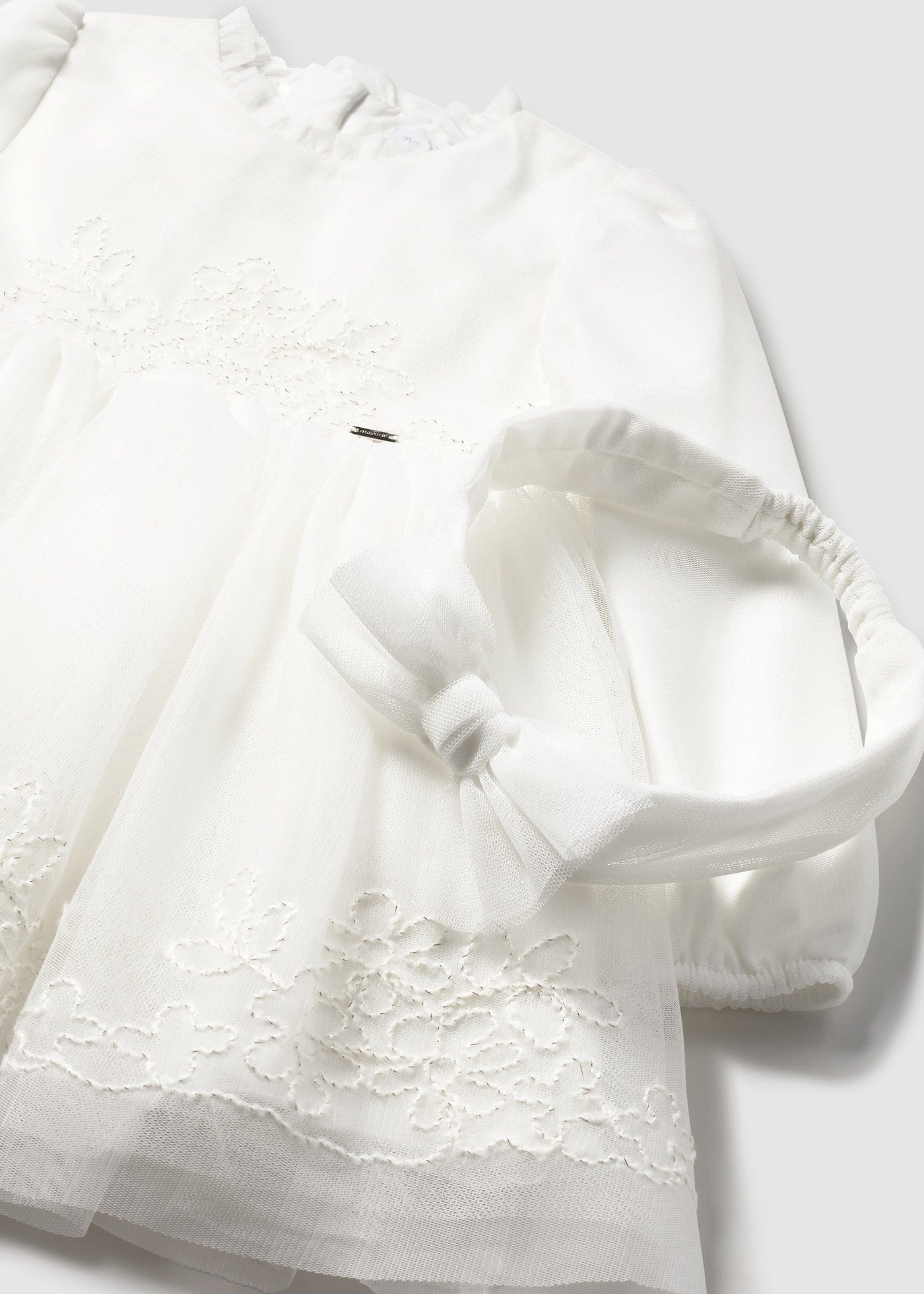 Mayoral Baby Girls Embroidered Tulle Ceremony Dress_ 2902 - NorthGirls