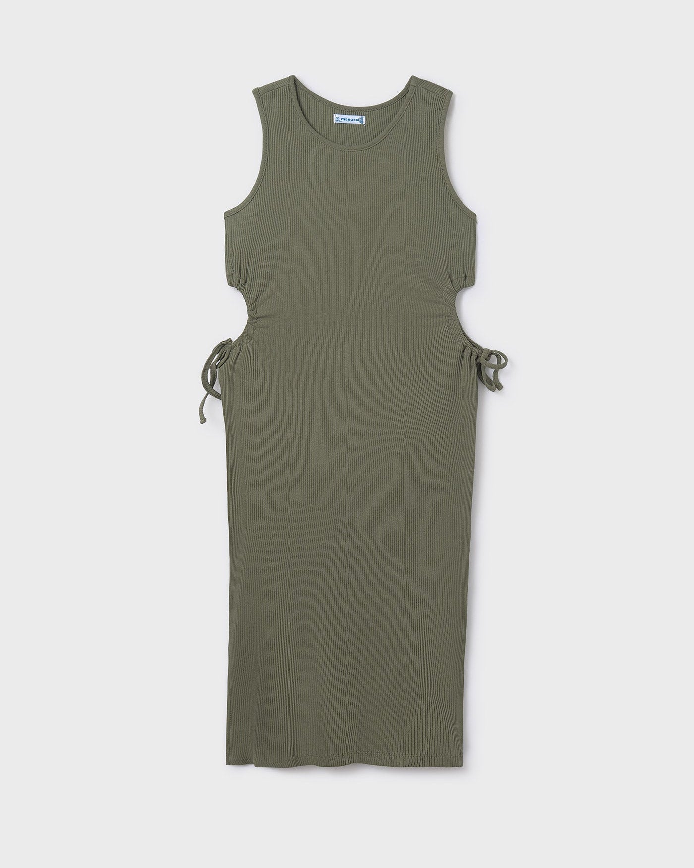 Mayoral Girls Ribbed Cutout Midi Dress_ 6985 - NorthGirls