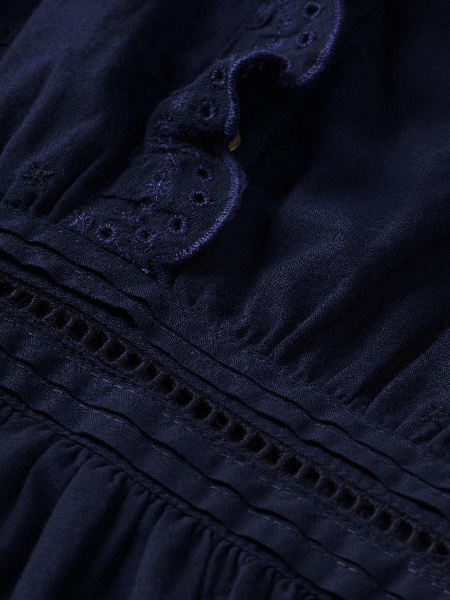 Scotch & Soda Navy Broderie Anglaise Star Dress - NorthGirls