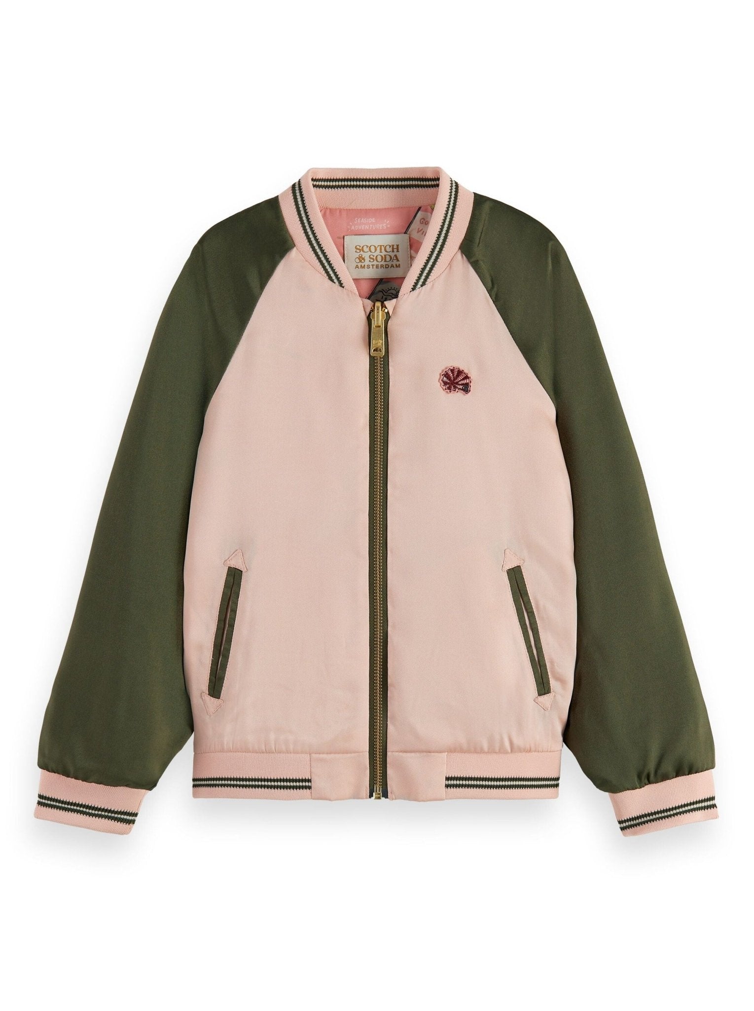 Embroidered Jacket Scotch Soda Varsity Jacket Scotch Soda Pink