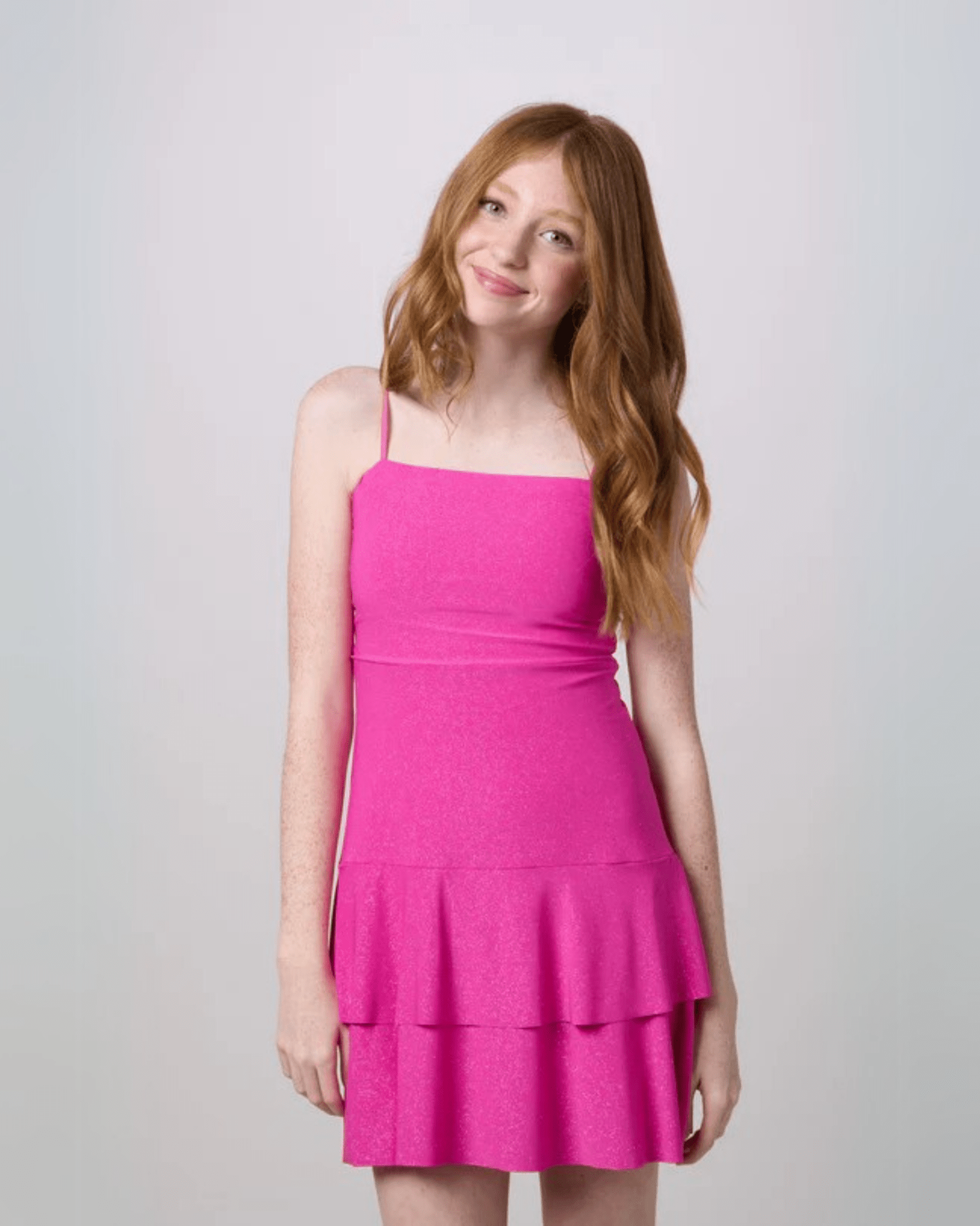UDT Glitter Bow & Tier Dress _G5041I - FUS - NorthGirls