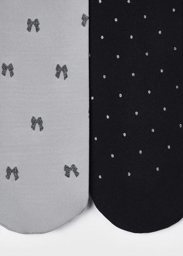 Mayoral 2pc Tights Set _Grey/Black 10310 - 19 - NorthGirls