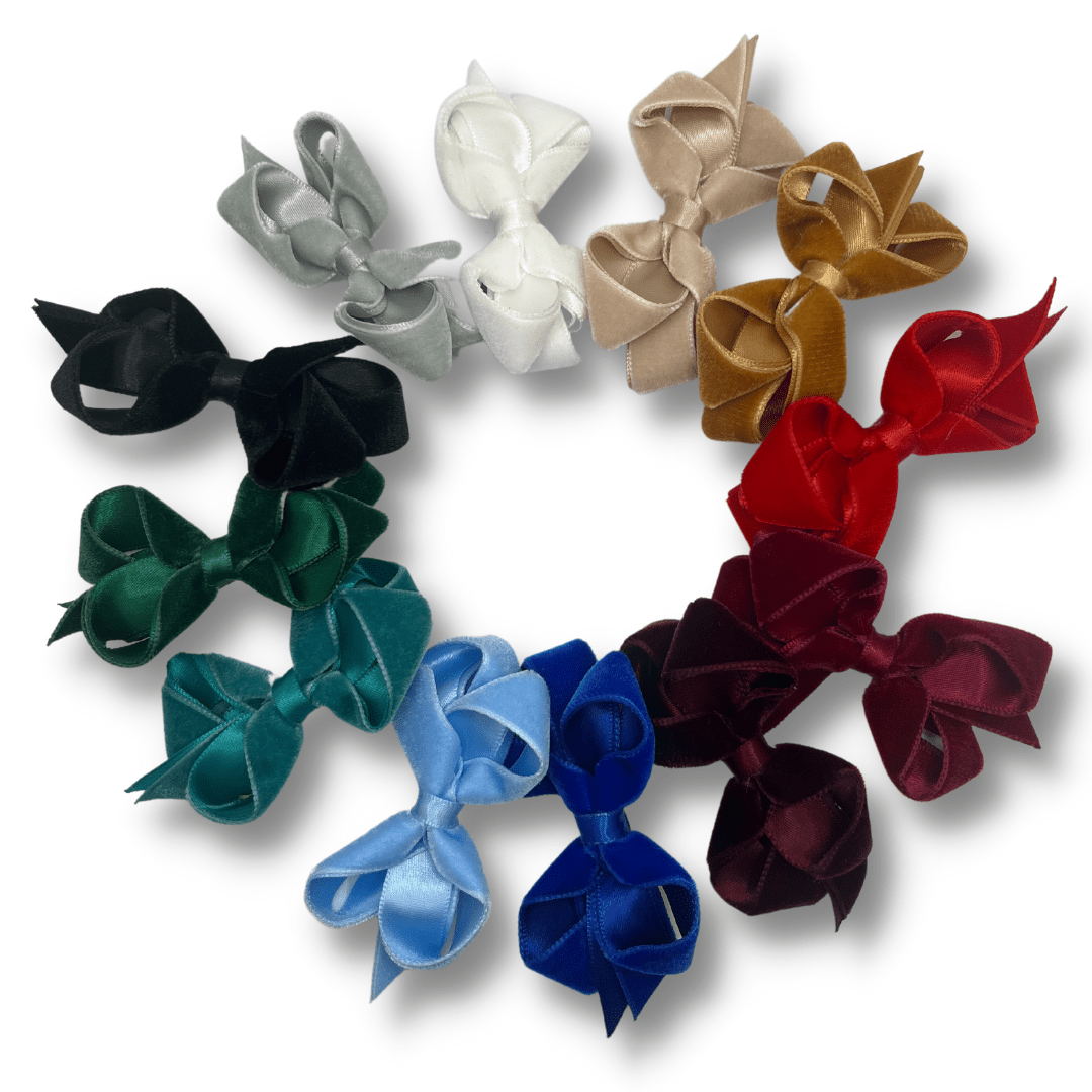 Velvet Bow 3" w/Clip _VTBB3 - NorthGirls