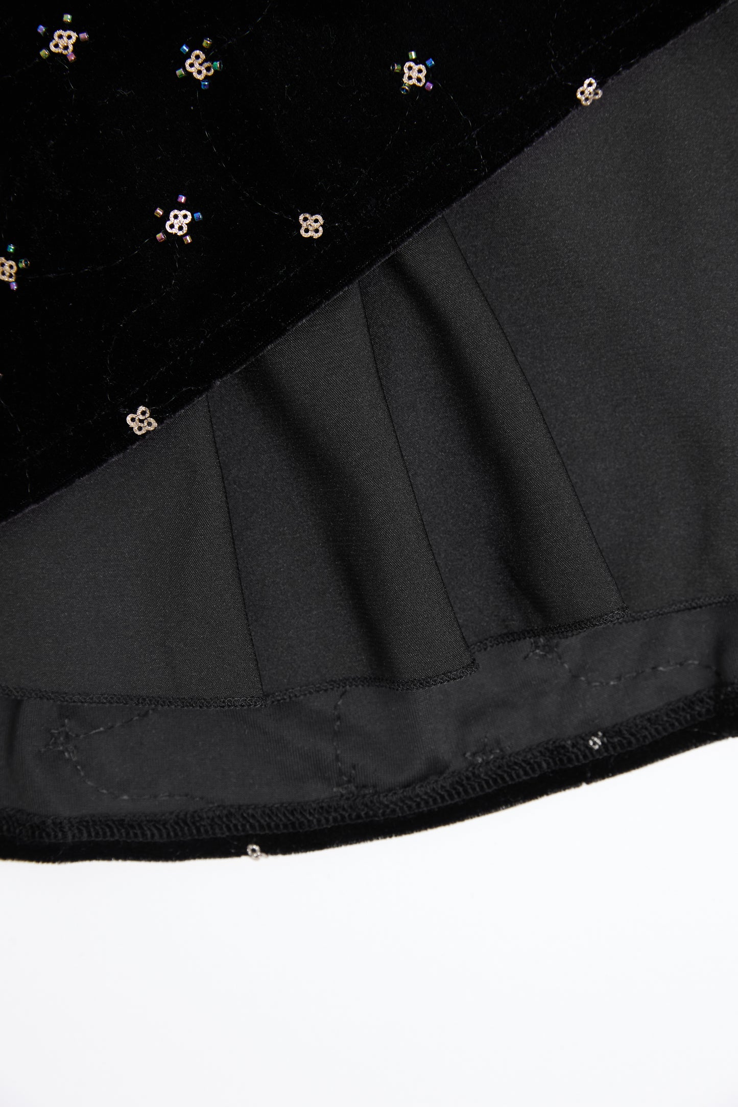 Girls Velvet Sequins Skirt