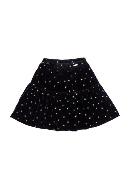 Girls Velvet Sequins Skirt