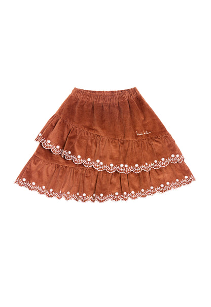 Girls Ruffle Cord Skirt