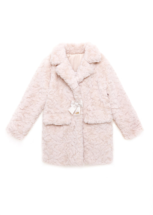 Girls Long Faux Fur Coat