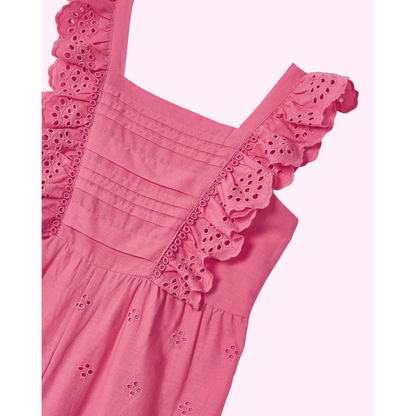 Mayoral Mini Sleeveless Eyelet Lace Jumpsuit _Pink 3845-30