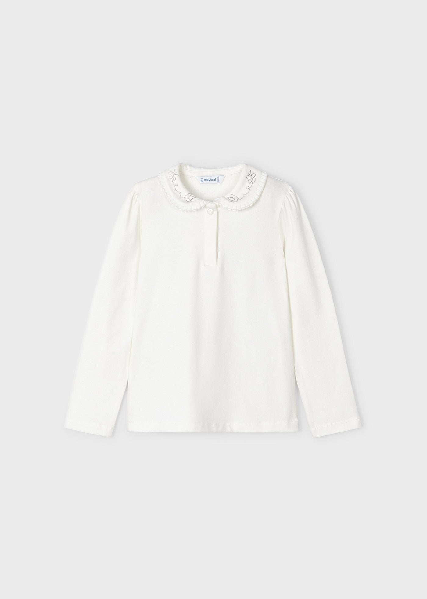 Mayoral Mini Off White Peter Pan Collar Blouse _131-63