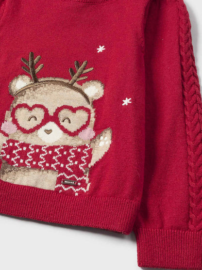 Mayoral Baby Red Teddy Festive Sweater _2312-38