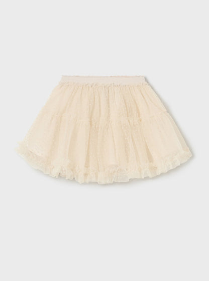 Mayoral Baby Off White Polka Dot Tulle Skirt _2967-21