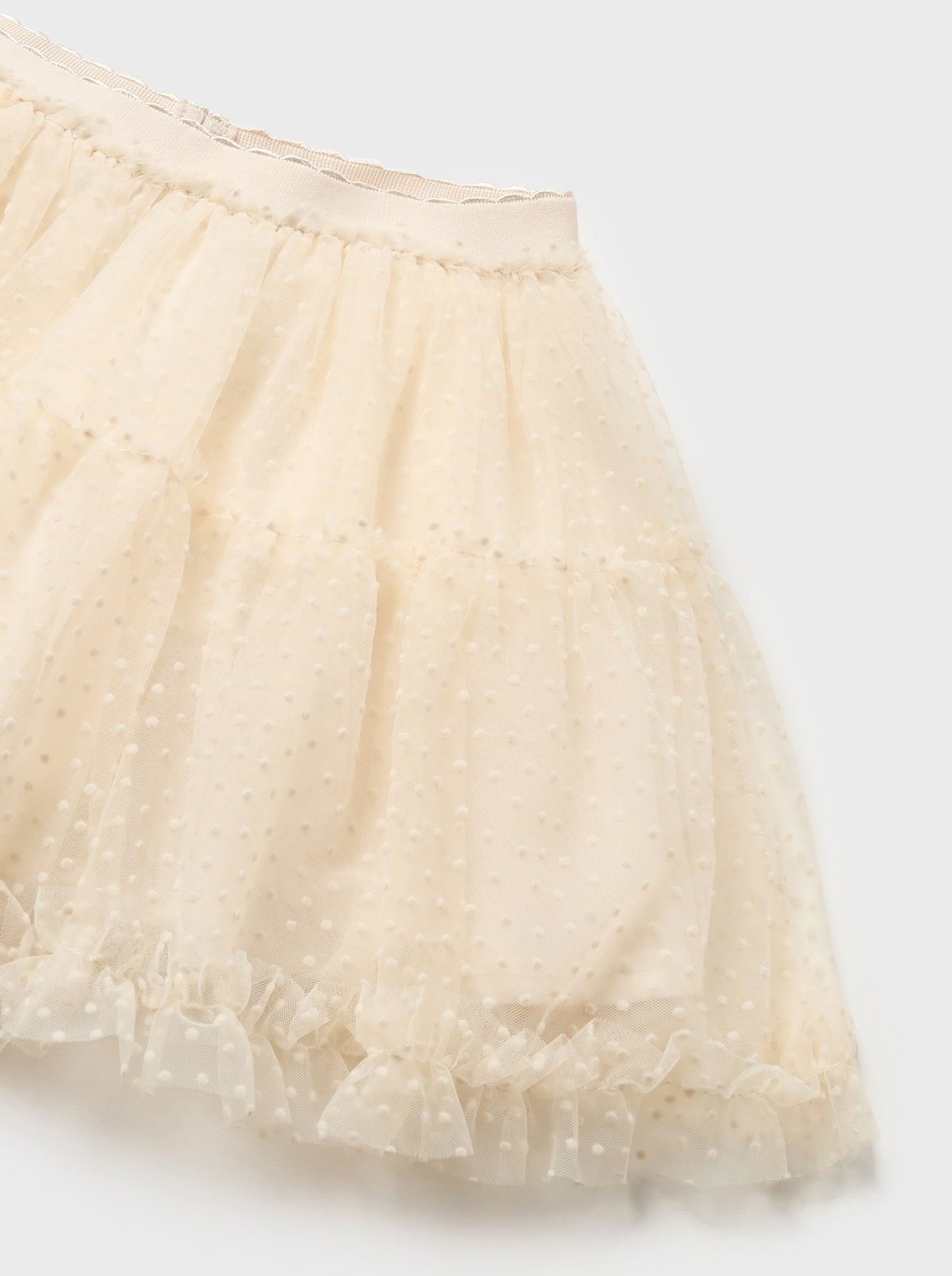 Mayoral Baby Off White Polka Dot Tulle Skirt _2967-21