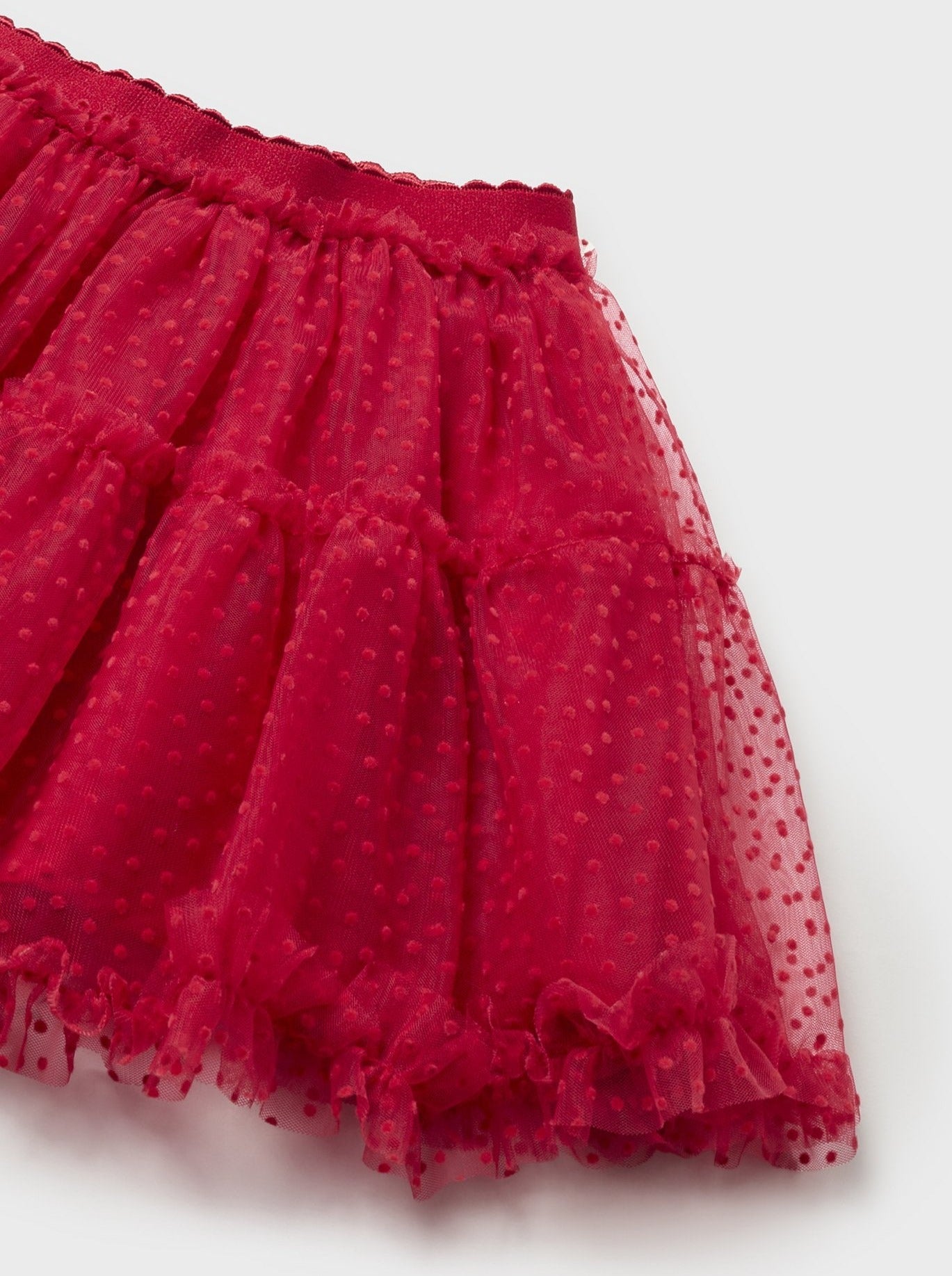 Mayoral Baby Red Polka Dot Tulle Skirt _2967-22