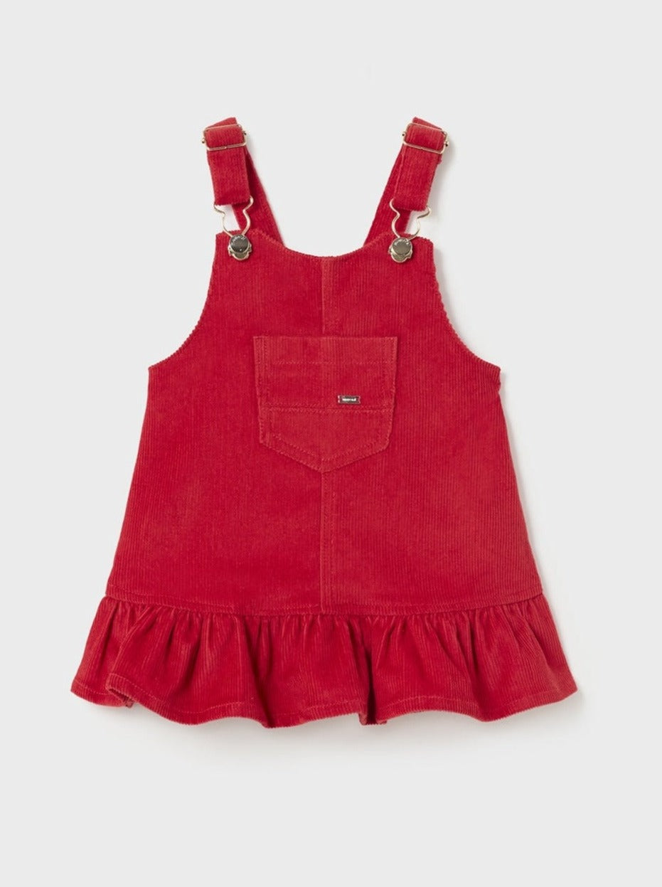Mayoral Baby Red Corduroy Overall Skirt _2969-31