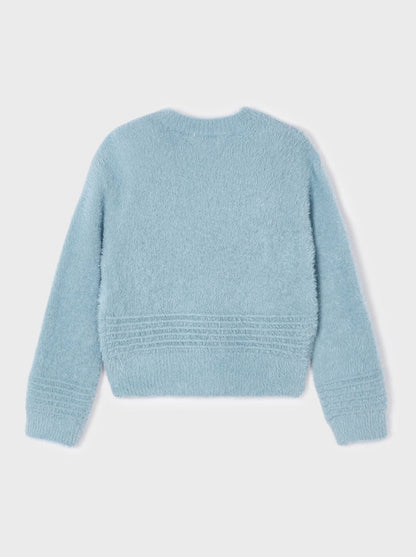 Mayoral Mini Blue Horizontal Rib Detail Sweater _4305-86