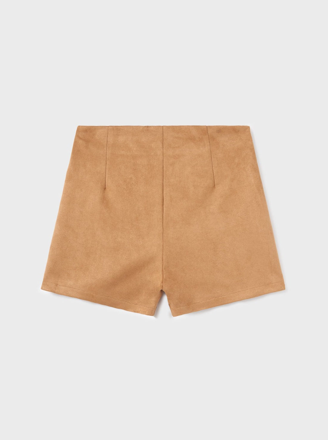 Mayoral Junior Mocha Faux Suede Shorts _7210-43