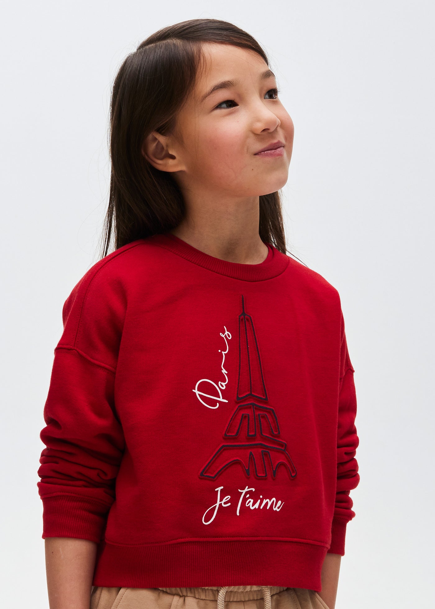 Mayoral Junior Red Paris Crew Neck Sweatshirt _7405-94