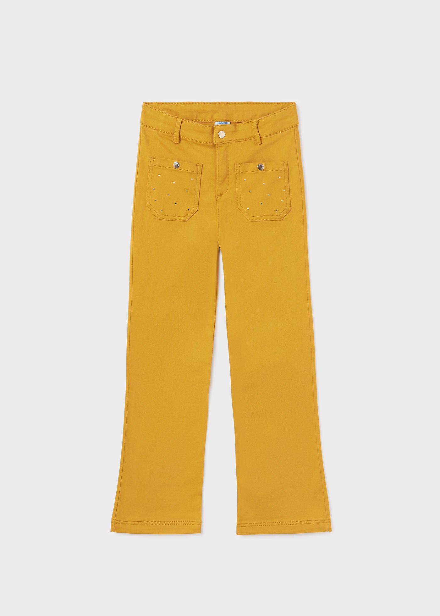 Mayoral Junior Yellow Patch Pocket Straight Pants _7504-15