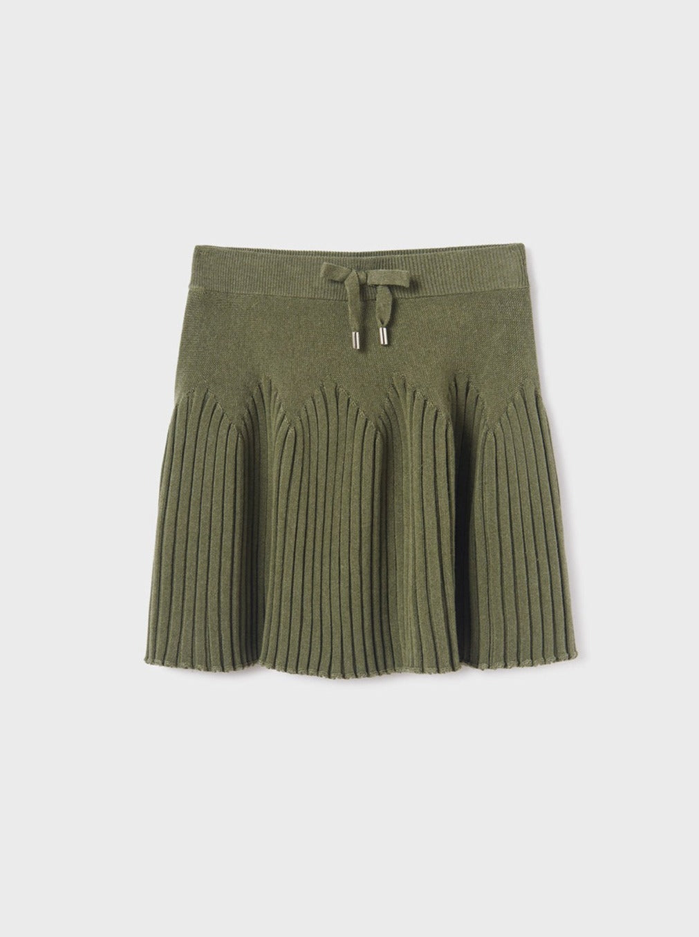 Mayoral Junior Green Rib Knit Flared Skirt _7951-58