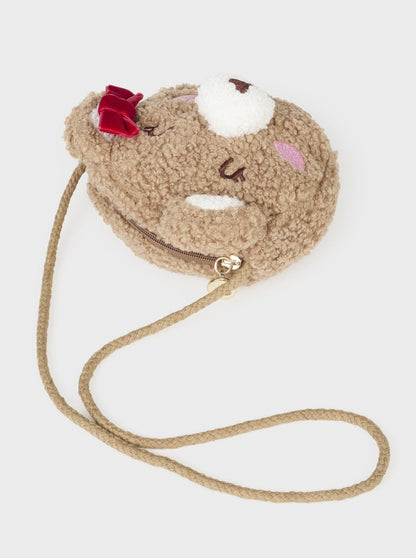 Mayoral Mocha Fleece Teddy Bear Shoulder Bag _10550-32