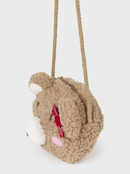 Mayoral Mocha Fleece Teddy Bear Shoulder Bag _10550-32