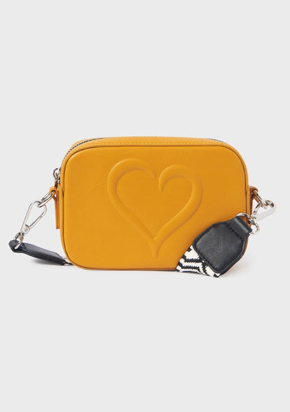 Mayoral Yellow Heart Embossed Shoulder Bag _10637-24