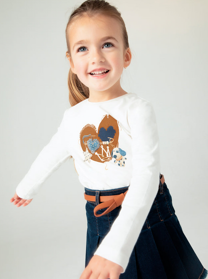 Girls Long Sleeve Shirt With Hairband