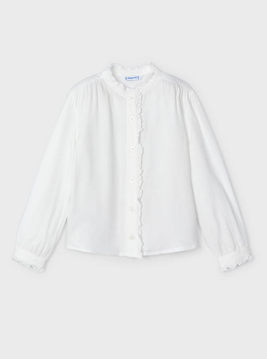 Girls Basic Button-Down Blouse