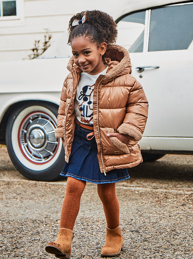 Girls Denim Skirt With Belt