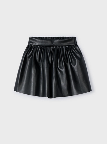 Girls Pleather Mini Skort