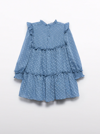 Girls Plumeti Jacquard Dress