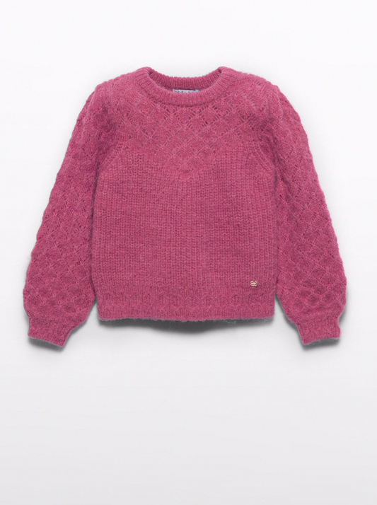 Girls Fluffy Knit Sweater