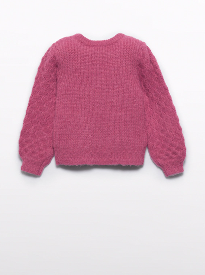 Girls Fluffy Knit Sweater