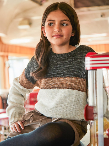 Teen Girl Colour Block Sweater