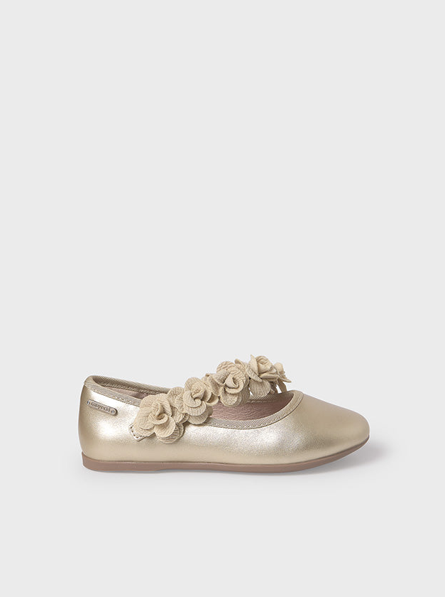 Girls Floral Ballet Flats