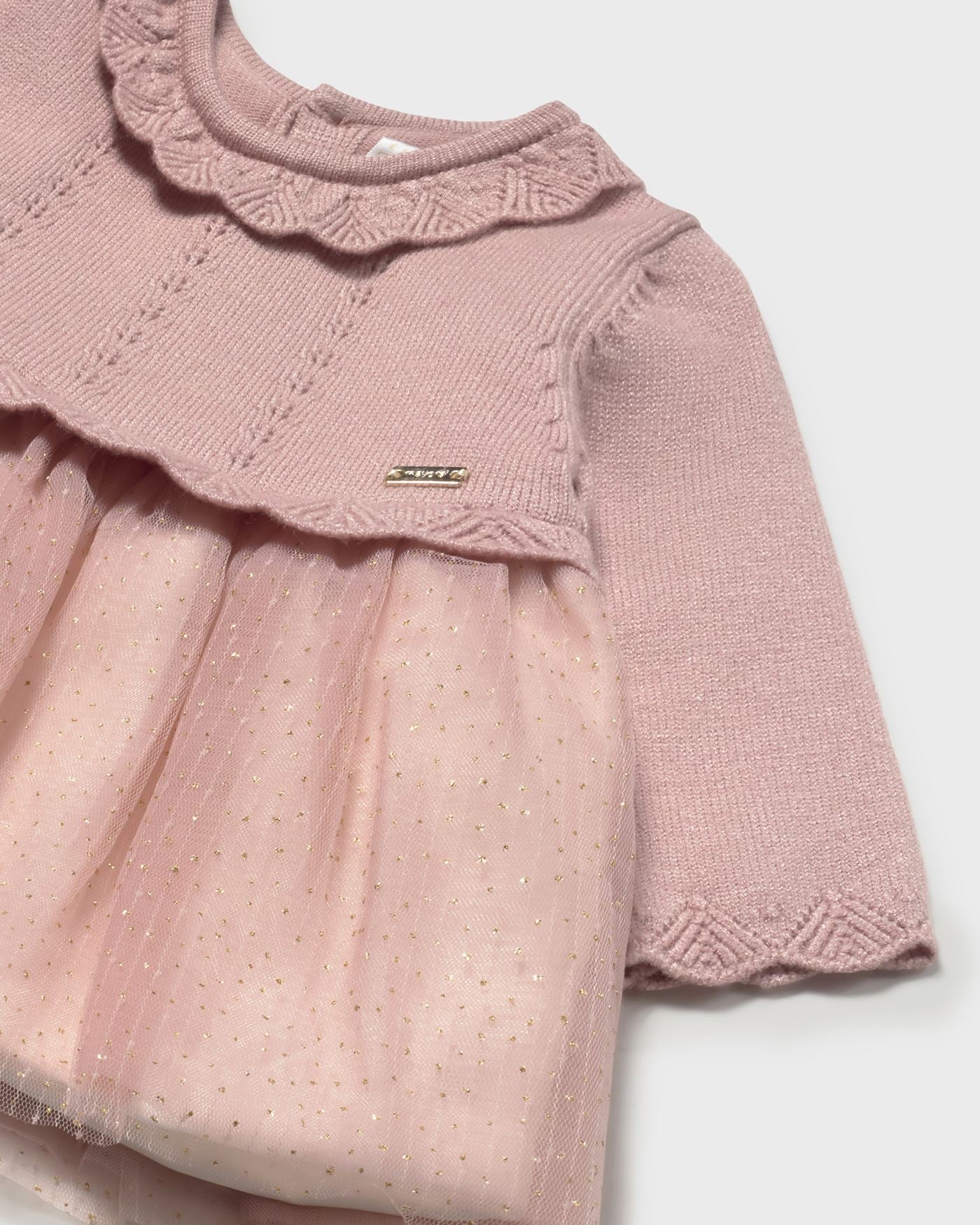 Mayoral Baby Girl Tricot Tulle Dress_ 2815