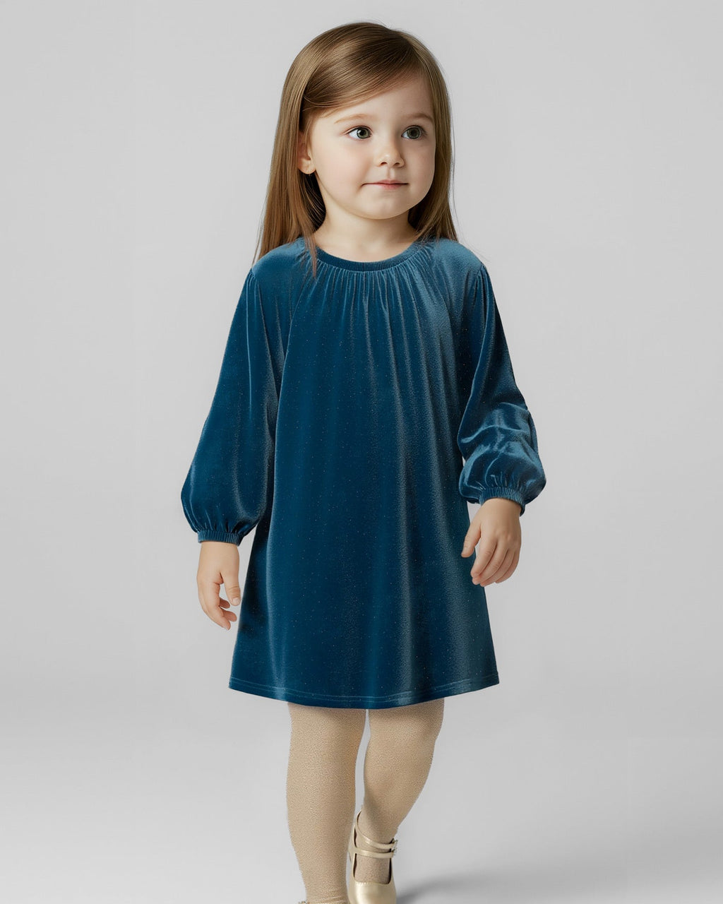 Mayoral Girls Velvet Sparkle Dress_ 4923