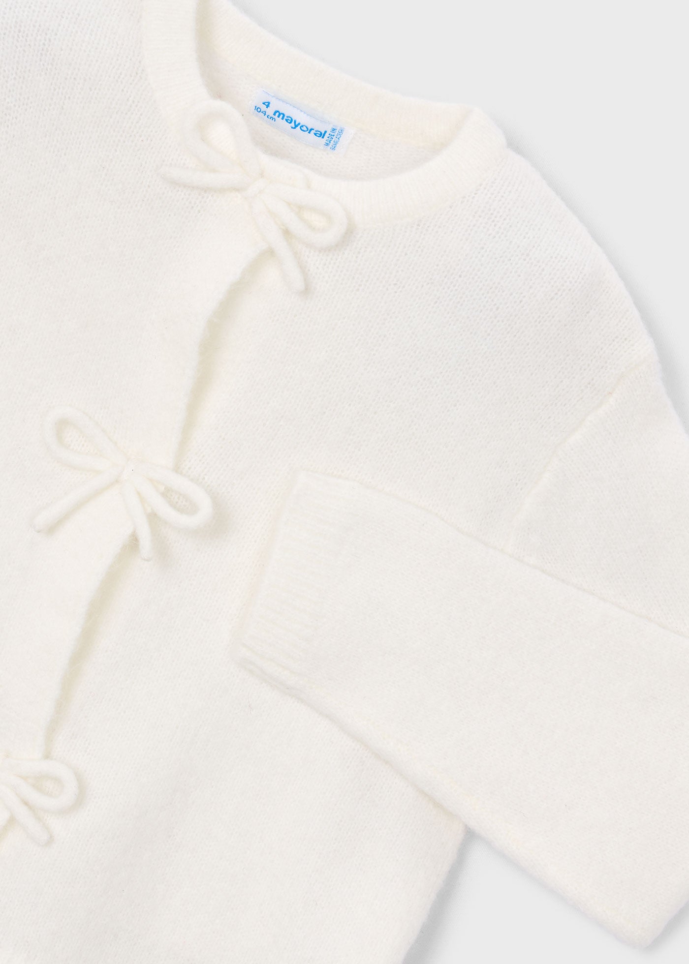 Mayoral Girls Knit Bow Cardigan