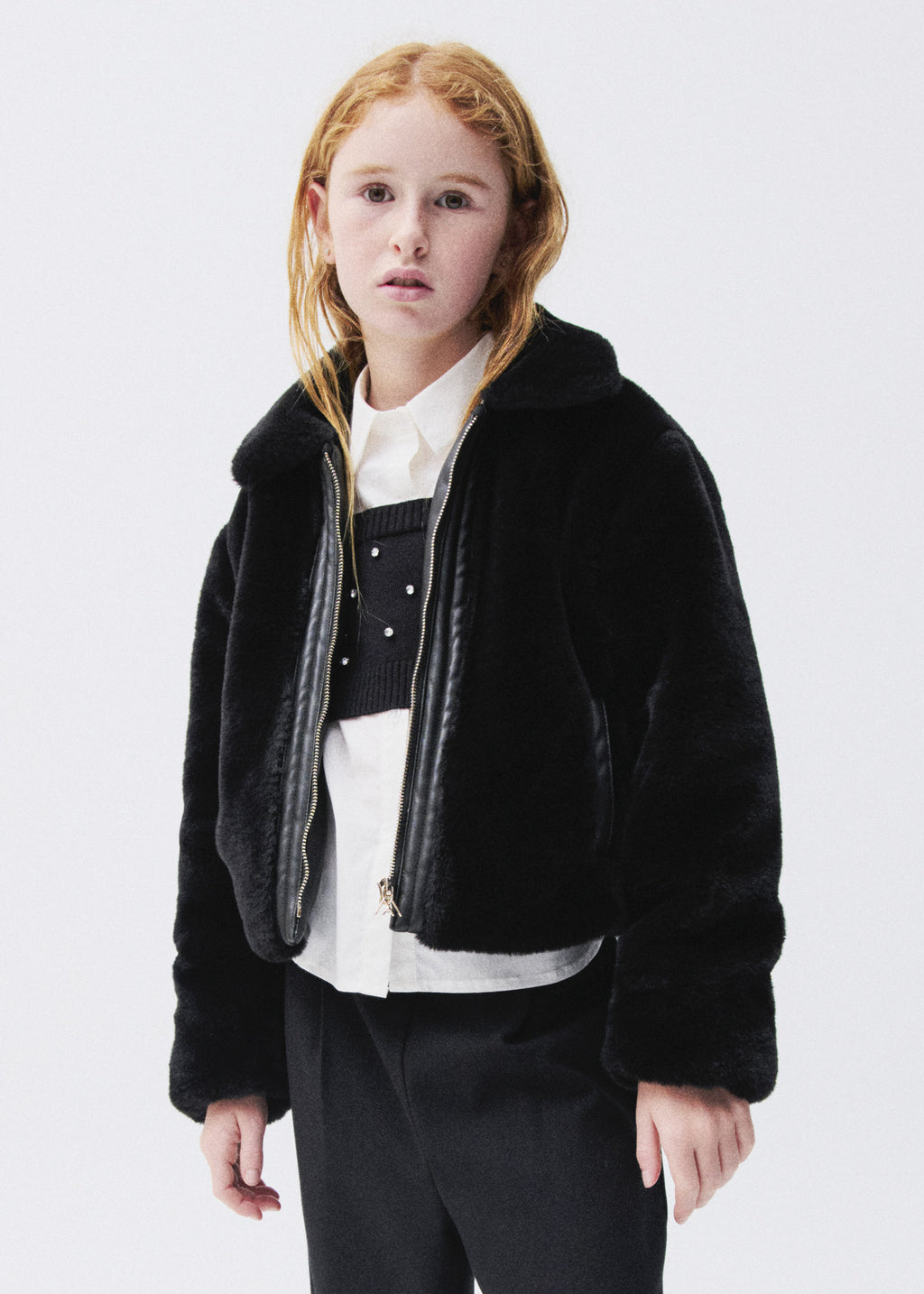 Mayoral Girls Faux Fur Coat