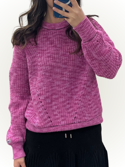 Pink on sale pullover sweater