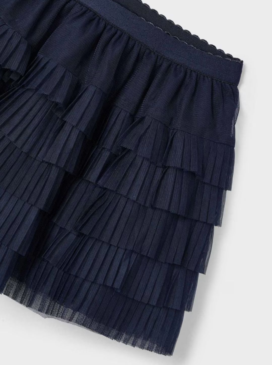 Girls Tiered & Pleated Tulle Skirt