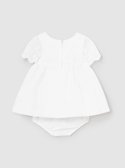 Mayoral Baby Newborn Embroidered Tulle Dress_ 1826-56