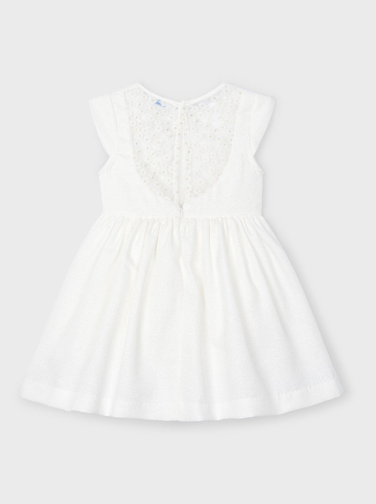 Mayoral Mini White Embroidery Dress