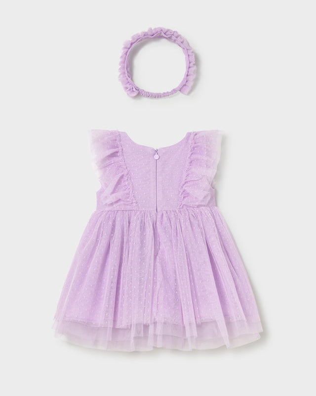 Mayoral Baby Girls Tulle Dress With Headband_ 1905
