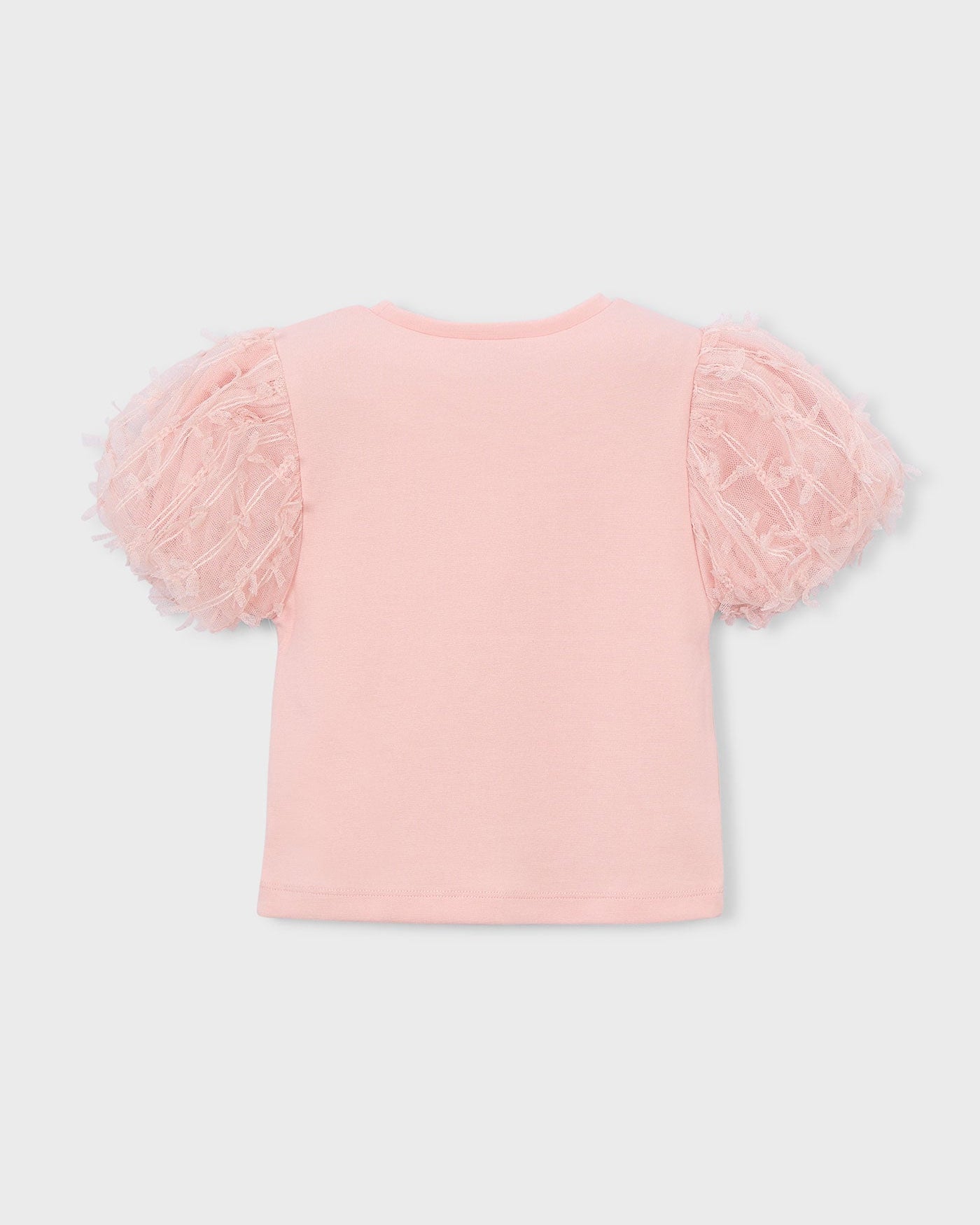 Mayoral Girls Short Sleeve Sleeve Tulle Shirt_ 3001